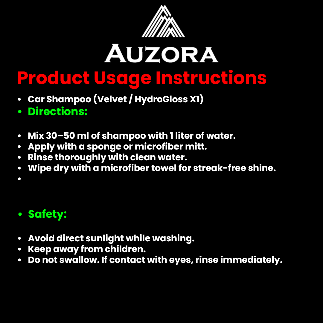 HydroGloss X1 – Car Shampoo with Wax (400ml)